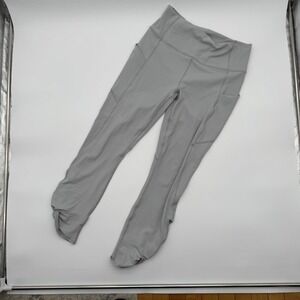 Fabletics PureLuxe Gray Twisted Ankle Leggings Womens Medium